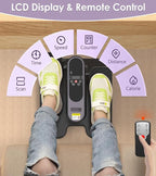 Under Desk Elliptical Machine for Senior Mini Elliptical Leg Exerciser with Remote Quiet Portable Electric Seated Foot Pedal Exerciser for Home Office