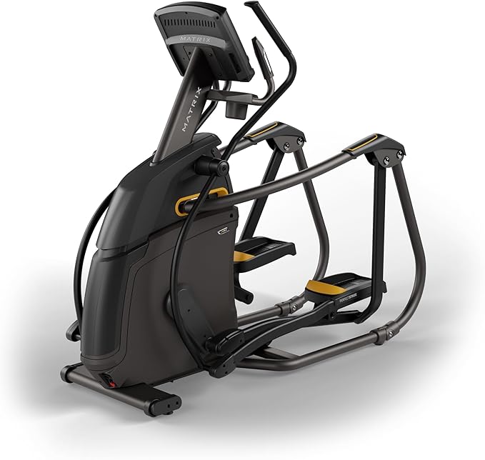 Matrix Fitness A30 Ascent Elliptical with XIR | 16" Touchscreen (WiFi+BT+HDMI) | Low Impact Workouts, Full Body Cardio | Space Saving Compact Design, Suspension Elliptical with Adjustable Incline