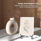 8 Inch 4 Pack Iron Display Stand, Metal Easel Stand for Picture Frame, Black Wire Iron Easel Plate Holder Dish Stand for Displaying Pictures, Decoration Plates, Books Dishes and Arts