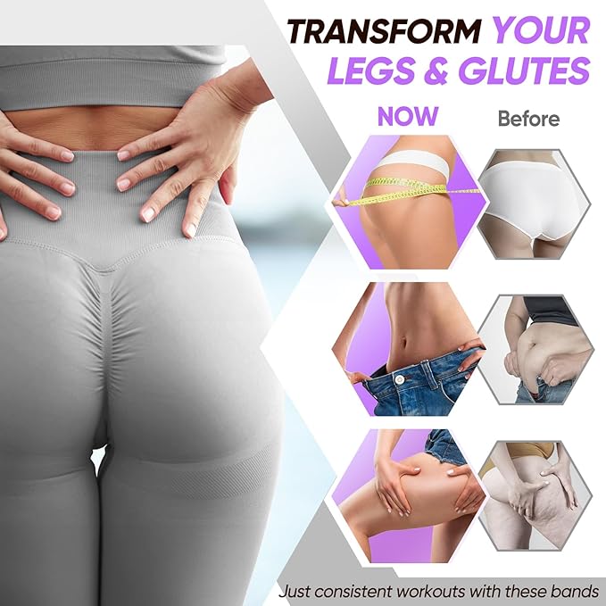Ankle Resistance Bands with Cuffs, Workout Sets for Women, Resistance Bands for Working Out, Exercise Band for Leg Booty, Home Gym Workout Equipment, Ankle Weights Fitness Band Set