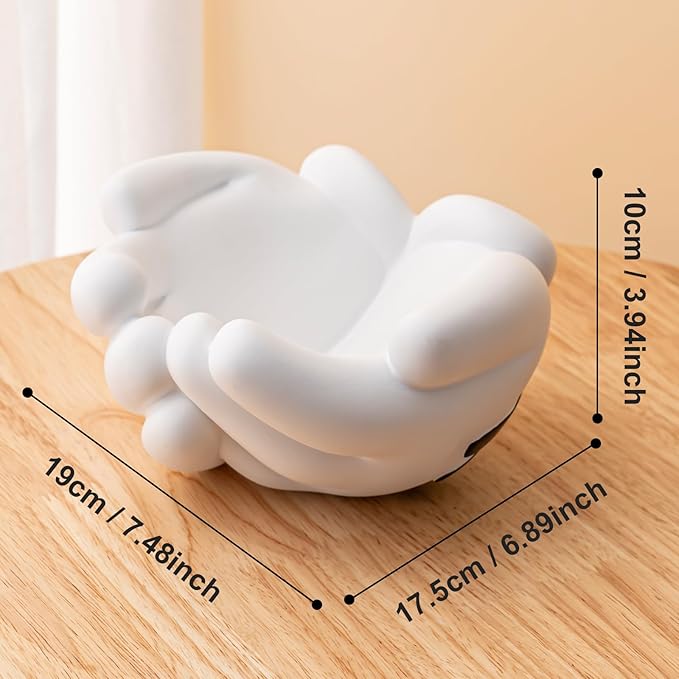 Cartoon Mouse Hand Candy Bowl, Resin Multifunctional Storage Organizer for Candies Keys Cosmetics, Decorative Holder for Home Office Entryway