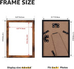 Giftgarden 5x7 Picture Frame Set of 18, Lightweight 5 by 7 Frames Bulk for Gallery Wall Photo Hanging and Tabletop Display, Rustic Brown
