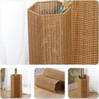 Alipis Woven Umbrella Stand for Entryway Freestanding Umbrella Holder Basket Storage Rack Tall Floor Woven Bucket Flower Vase for Canes Walking Sticks Organizer