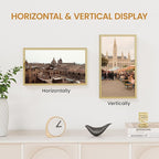 7x12 Aluminum Metal Picture Frame,Tempered Glass Gold Photo Frame 7x12 for Family Photo,Posters,Art,Document to Wall Mount Horizontally or Vertically