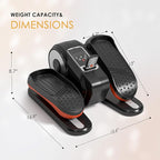 Under Desk Elliptical Machine for Seniors – Compact, Quiet & Portable Mini Leg Pedal Exerciser with Adjustable Speed and LED Display for Home and Office Workouts