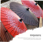 Cabilock Handmade Wooden Umbrella Frame Oil Paper Umbrella Stand Decorative Rack for Home Party Stage Diy Project Random Color
