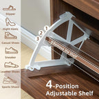 LEYAOYAO Shoe Storage Cabinet with 2 Flip Drawers，Narrow Shoe Storage Cabinet Organizer with Legs for Entryway Hallway, Living Room, Bedroom，Hidden Slim Storage Narrow Shoe Rack Cabinet,Walnut