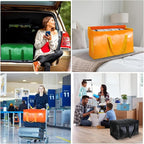 BALEINE 8-Pack Oversized Moving Bags with Reinforced Handles, Heavy-Duty Storage Tote for Clothes, Moving Supplies (Light Yellow, 8-Pack)