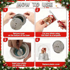 Snow Globe with 2 Sided Photo Frame, DIY Large Double Snowglobe with Picture Insert, for Family, Friends, Couples