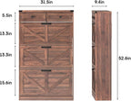 Shoe Cabinet with 3 Flip Drawers & 2 Drawers,Freestanding Shoe Storage Cabinet for Entryway,Farmhouse Narrow Slim Organizer Rack for Foyer,Hallway,Dark Walnut