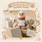 Handmade Positive Crochet Gift with Emotional Support Message Card, Funny Desk Decor Novelty Gift for Women, Boyfriend, Husband, Men, Friends, Coworker(Brown Doll-1pcs)