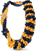 Canlierr Graduation Leis Class of 2026 Grad Ribbon Leis Double Braided Necklace Hawaiian Flower Garland with Heart Kukui Nut for Man Woman Graduation Party Supplies