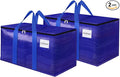 Moving Storage Bags, Moving Supplies Packing Boxes for Moving, Camping, College Dorm Room Essentials for Girls, Blue Tote Bags, Heavy-Duty Storage Bins With Lids And Zippers, 76L 2 Pack