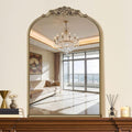 24"x36" Vintage Gold Mirror, Ornate Baroque Mirror with Metal Frame and Rose Floral Crown, Gold Antique Mirror for Fireplace, Living Room, Bedroom, Entryway or Bathroom Wall Decor