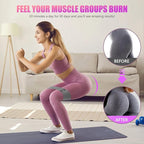 Resistance Bands for Working Out, Exercise Workout Bands for Women & Men, 3 Levels Elastic Stretch Bands for Exercise with Carry Bag for Physical Therapy, Home Fitness, Strength Training, Yoga