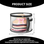 4-Piece Hat Storage Box, a Large-Capacity, Foldable, Transparent and Multi-Functional Organizer With Handle, Suitable for Storing Cowboy Hats, Top Woolen Hats Baseball Caps
