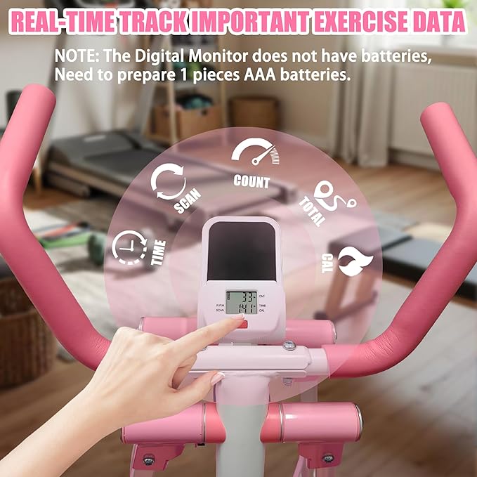ZeHuoGe Air Walking Elliptical Machine - Foldable Cardio Cross Trainer Glider for Full-Body Low-Impact Exercise with LCD Display Ideal for Home Gym