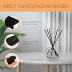 HOSSIAN Reed Diffuser Sticks - Reed diffusers-Reed Sticks -Diffuser Glass Bottles-Diffuser Refills- Natural Rattan Wood Replacement for Aroma Fragrance(7"*3.5mm Black)