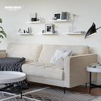 RICHER HOUSE 5 Set White Floating Shelves, Wall Mounted Shelves for Wall Decor, Modern Picture Ledge Shelf with Lip for Storage Nursery, Bedroom, Living Room, Bathroom - White