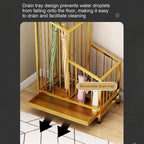 Indoor Large-capacity Umbrella Stand，Metal Umbrella Stand Hotel Commercial，Metal Standing Umbrella Holder，Metal Umbrella Holder，Large-capacity Entrance Umbrella Storage Rack For Hotel Offices(Gold,40*