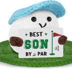 Golf Gifts, Positive Crochet Funny Golfers Presents for Son, Emotional Help Handmade Knitted Golf Themed Doll, Funny Gag Gifts for Golfer Son