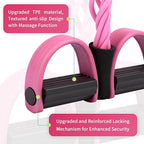 Multifunction Tension Rope, 6-Tube Elastic Yoga Pedal Puller Resistance Band, Natural Latex Tension Rope Fitness Equipment, for Abdomen/Waist/Arm/Leg Stretching Slimming Training
