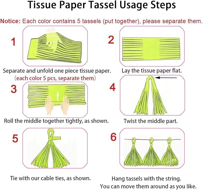 Green Party Decorations,15 Pcs Green Paper Tissue Tassel Garland Banner for Baby Shower Forest St. Patrick's Day Party Decoration,15 Pcs