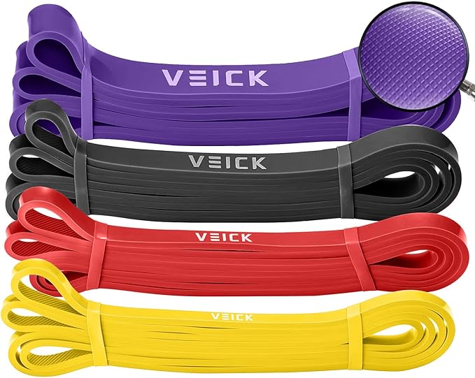 VEICK Resistance Bands for Working Out, Exercise Bands, Workout Bands, Pull Up Assistance Bands, Long Heavy Stretch Bands Set for Men Women, Power Weight Gym at Home Fitness Equipment