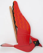 WitnyStore Mobile Birds - Collectible Animal Art - Wooden Hand Made and Painted Birds in Flight Hanging Decor Perfect for Gifts and Souvenirs - Red Northern Cardinal - 14 x 9 x 4 inches
