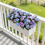 Artificial Fake Flowers for Outdoor, 8 Bundles Faux Plants Silk Flowers Spring Decoration UV Resistant No Fade Plastic Flowers for Outside Planters Home Porch Patio Yard Garden Decor