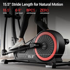 LONTEK Elliptical Machine, Elliptical Exercise Machine for Home with Hyper-Quiet Magnetic Driving System, Elliptical Trainer with 15.5IN Stride & LCD Monitor, 100% Levels Resistance