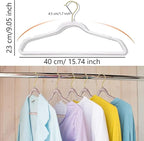 Pink Clothes Hangers 16", 40 Pack Plastic Clear Coat Hanger for Adult Closet, Durable Bling Ganchos de Ropa with Swivel Hook, Notched Shoulders & Ultra-Thin Space Saving Laundry Hanger for Dress Suits