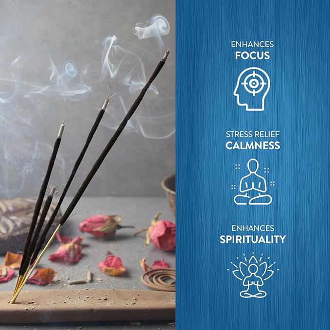 Hem Frankincense Myrrh Incense Sticks - 120 Count | Natural Air Purifying Aromatherapy | Calming and Cleansing Fragrance | Perfect for Meditation and Relaxation | Long-Lasting Burn.