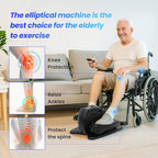 ALSO GO Under Desk Elliptical Machine, Electric Leg Exerciser for Seniors w/ 15Speeds Adjustable,Seated Pedal Exerciser, Auto & Manual Modes, Portable Quiet Magnetic Exercise Equipment for Home Office