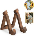 ANBOXIT Plate Display Stand, 6 Inch Plate Holder for Displaying, Decorative Picture Frame Dish Photo Plaque Platter Wood Stand