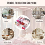 Drawer Organizer Clothes 12 Pack Clothes Organizer Dresser Drawer Organizers for Socks Underwears Bras Foldable Closet Organizers and Storage Fabric Storage Dividers for Nursery Bedroom, White