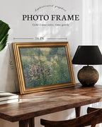VIYYIEA Vintage Gold Framed Wall Art for Living Room, Landscape Canvas Prints Home Decor, Oil Painting Picture, Bedroom Wall Decor Gifts for Friends or Family -【Canterbury Bells】-(16L x 12W)
