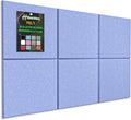 Hsurbtra Large Cork Board for Wall 36 x 24 Inch, 6 Pack Felt Bulletin Notice Board with Pushpins for Office Home School Farmhouse Wall Decor, Blue