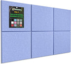 Hsurbtra Large Cork Board for Wall 36 x 24 Inch, 6 Pack Felt Bulletin Notice Board with Pushpins for Office Home School Farmhouse Wall Decor, Blue