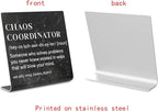 Chaos Coordinator Sign, Funny Office Desk Decor for Women, Men, Coworker, Mom, Friends, Boss, Lady, Decoration On Shelf Table Desk for Living Room Home Office dksg7