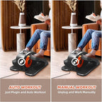 ESL Under Desk Elliptical - Portable Leg Exerciser with Pedal Strap for Seniors, Compact Seated Elliptical with Remote Control, LCD Display Electric Elliptical Trainers for Home