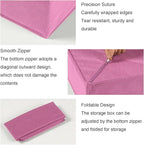 Drawer Organizer,12Pcs Dresser Drawer Organizers Foldable Closet Organization and Storage Dividers for Underwear, Sock, Baby Closet Organizer(Pink)