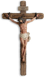 DevotedWalls Extra-Large Catholic Crucifix for Wall,20.75" H Church-Sized Cross of Jesus Christ–INRI,Bloodied Wounds & Realistic Detail for Church,Chapels and Home(Full Color)