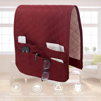 Armchair Caddy for Couch Remote Control Holder Non-slip Waterproof Sofa Armset Organizer with 4 Pockets Couch Chair Armrest Storage for TV Remote Control Phone Book 35"x13" Wine 1 Pack