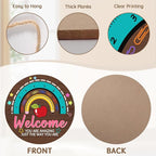Classroom Teacher Door Sign Classroom Signs 12x12in Welcome Classroom Door Sign Teacher Wreath for Classroom Rainbow Hanging Plaque You are Amazing Welcome Poster for School Classroom Bulletin Board