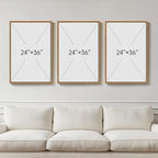 Framed Large Botanical Wall Art for Living Room, 3 Piece Minimalist Watercolor Floral Canvas Wall Art Prints, Modern Farmhouse Boho Sage Green Wildflower Picture for Bedroom Dining Room Decor, 24x36