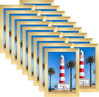 Giftgarden 4x6 Picture Frame Set of 18, Lightweight 4 by 6 Frames Bulk for Gallery Wall Photo Hanging and Tabletop Display, Gold