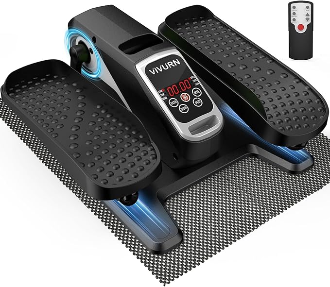 VIVURN-018 Under Desk Elliptical 12 Speed 5 Modes Mini Motorized Leg Exerciser While Sitting for Seniors As Seen on TV with Non-Slip Mat Quiet & Portable Electric Pedal Exerciser for Home and Office