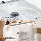 Vacuum Bags for Clothing with Rechargeable Air Pump, 20 Pack Vacuum Seal Bags for Travel, Space Saver Bags for Luggage and Suitcases, Compression Packing Bags in Multiple Travel Size