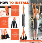 Pull Up Assistance Bands 65-260lbs, 4 Heavy Duty Pull Up Resistance Bands with Fabric Feet/Knee Rest for Pull Up Bar, Body Strength Training, Home Gym Fitness